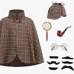Colorful House Kid's Sherlock Holmes Detective Costume
